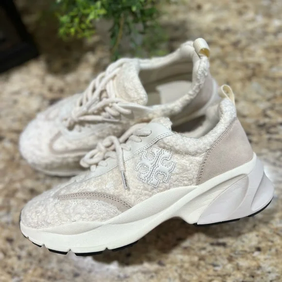 Tory Burch Good Luck Lace Up Trainer Running Sneakers 9.5 - Picture 1 of 10